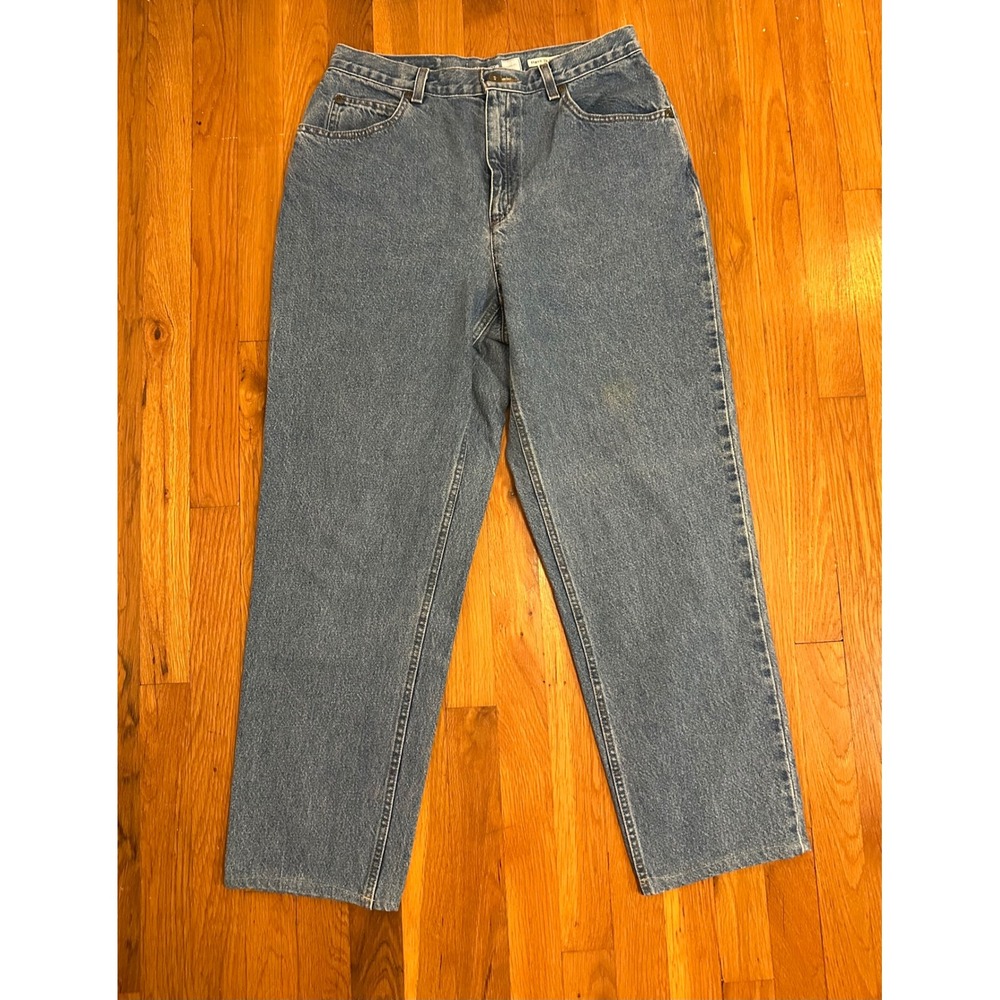 Liz Claiborne Classic Fit High Waisted Straight Leg Jeans Medium Wash 12R